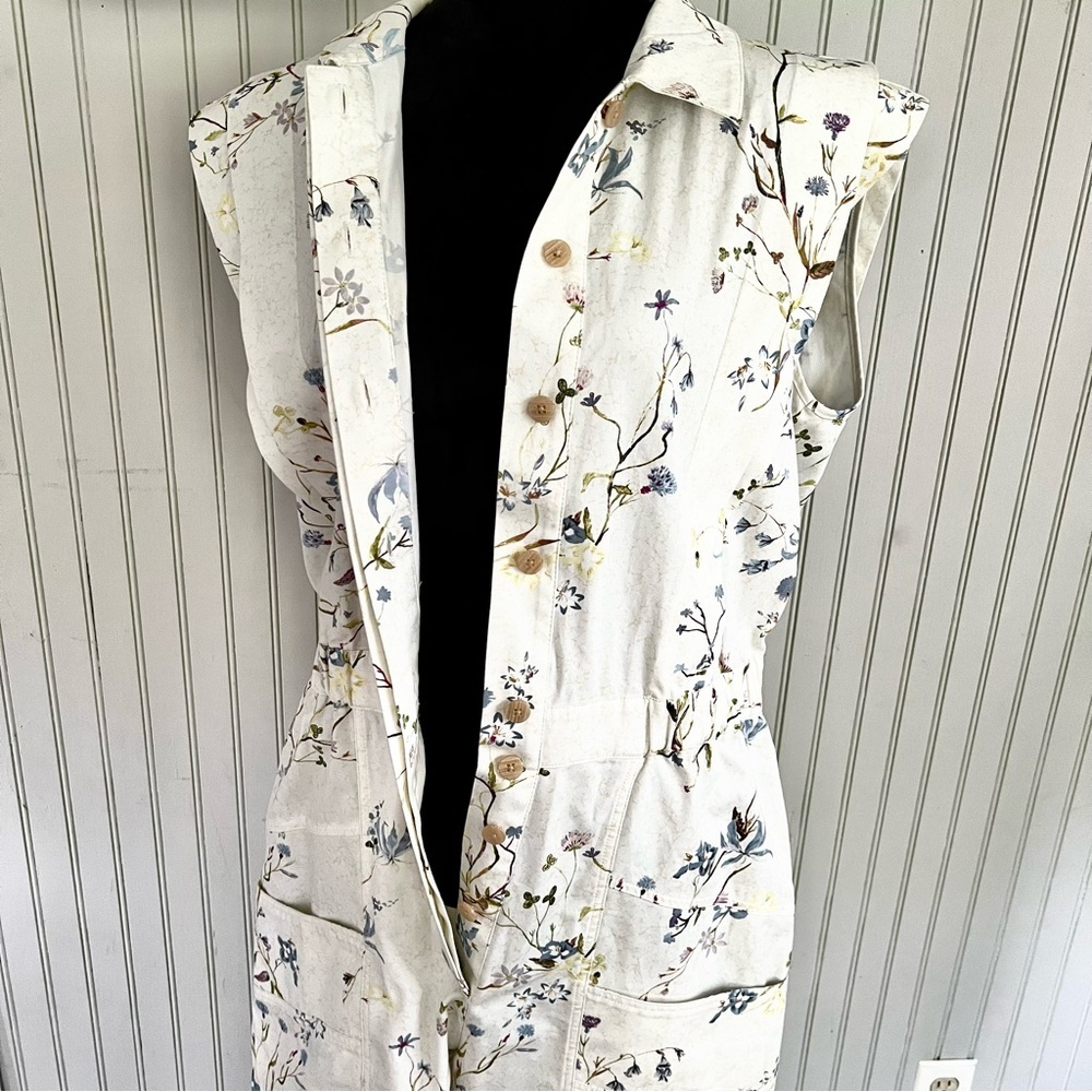 Scotch & Soda White Floral Utility Jumpsuit Sleeveless NWOT - Picture 10 of 14